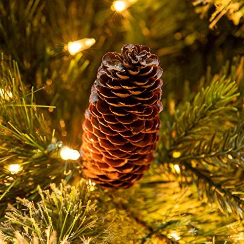 Amaoasis Előre kivilágított Fenyő karácsonyfa 7.5 ft 750 Fény,a Mesterséges Fenyő Karácsonyi Fák, Özönlöttek a Valódi Teljes fenyőtoboz