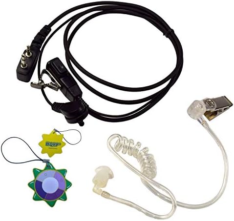 HQRP 2 Pin Akusztikus Cső Hangszóró, Fülhallgató Mikrofon Kompatibilis ICOM IC-2GE, IC-2GXA, IC-2GXA(T), IC-2GXAT Nap Méter