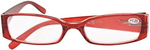 Eyekepper 5 Pár Olvasó Szemüveg a Nők Olvasás +1.75 Piros Keret Olvasó Szemüveg