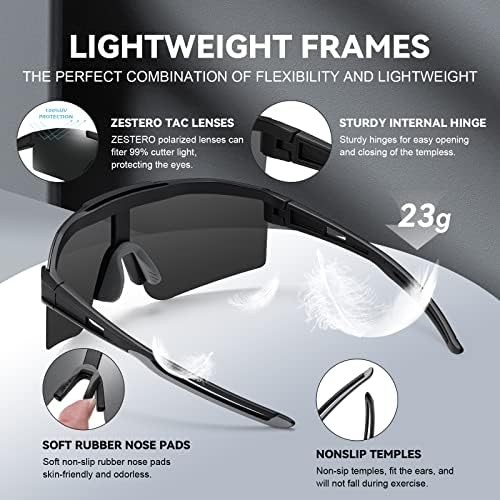 zestero Polarizált Sport Napszemüveg Photochromic Kerékpáros Nap Szemüveg Férfiak, Nők, UV 400 Védelem Napszemüveg, Síelés,