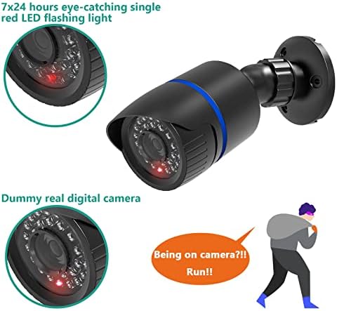 WALI Dummy Hamis Szimulált Megfigyelő Biztonsági KAMERÁK Dome Kamera, Beltéri, Kültéri, Egy LED-Lámpa, a Figyelmeztető Biztonsági Figyelmeztető