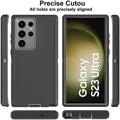 HONG-AMY Samsung Galaxy S23 Ultra Esetben S23 Ultra Esetben a Saját Gyógyító Rugalmas TPU Screen Protector [2 Csomag], 3 az 1-ben,