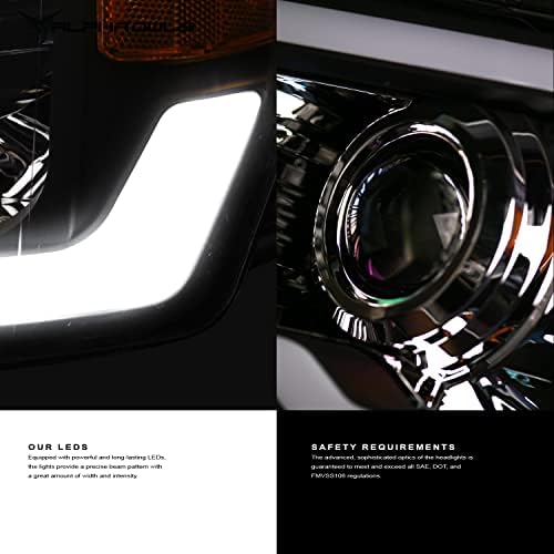 Alfa Baglyok 8711347 Teljes LED Projektor Fényszórók Hullámvasútja Szekvenciális LED Bar & Startup Fény - Chrome Amber Illik