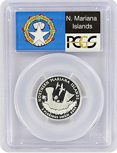 2009 S Északi-Mariana-Szigetek S Ezüst Bizonyíték Negyed PR-70 DCAM Területén Zászló Címke PCGS