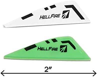NAP Íjjal Vadászni, Lövés Célt Hellfire 2 Műanyag Nyíl Fletching Lapátok, Csomag 36, 12 Fehér/24 Zöld