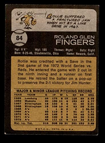 1973 Topps 84 Rollie Ujjak Oakland Athletics (Baseball Kártya) NM Atlétika