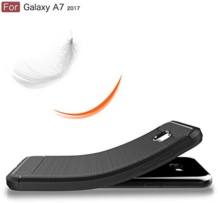 Galaxy A7 2017 Esetben, HualuBro [karcálló] Szénszálas Slim Sokk Elnyelő TPU Vékony Lökhárító Telefon Védő burkolata Samsung Galaxy A7 2017