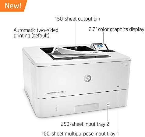 HP LaserJet Enterprise M406dn fekete-Fehér Nyomtató, beépített Ethernet & 2-oldalas nyomtatás (3PZ15A), fehér