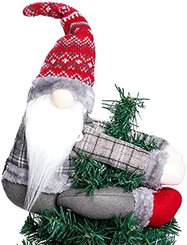 Haakong Karácsonyfa Topper Gnome Karácsonyi Függöny Az Elkötő Csat Plüss Törpe Karácsonyfa Topper Gnome Dekoráció Vicces Karácsonyi