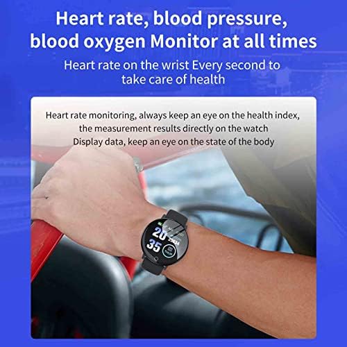 EKIDAZ Smartwatch iOS, Android HD Teljes érintőképernyő - Vérnyomás, Fitness Tracker Heart Rate Monitor, Vér Oxigén Monitor, Alvás Monitor,