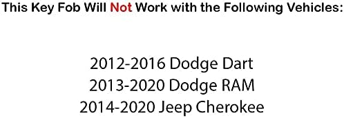 1x Álcázás Új Kulcsnélküli Bejegyzés 4 Gomb Távoli Start Autó kulcstartó IYZ-C01C Kompatibilis 300 Challenger Töltő Durango Grand Cherokee