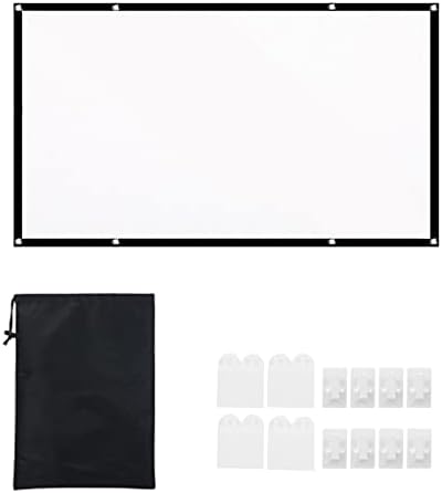 ZGJHFF 120 hüvelykes, 16:9 kivetítőn Hordozható Projektor Képernyős Összecsukható Vastag Fehér Fal Képernyőn hordtáska házimozi (Méret