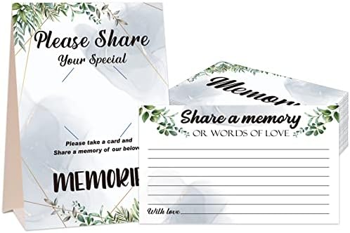 WaaHome 50pcs Megosztani egy Memória Kártyát, Temetés Vendég Könyv Memória Kártya az Élet Ünnepe, Ossza meg egy Memória Kártyát házassági