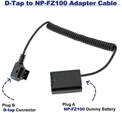 Alvin Kábelek NP FZ100 Dummy Akkumulátor D érintse meg a Tekercselt hálózati Kábel Sony A7III A7RIII A7SIII A7C A7IV A9 FX3 Kamera