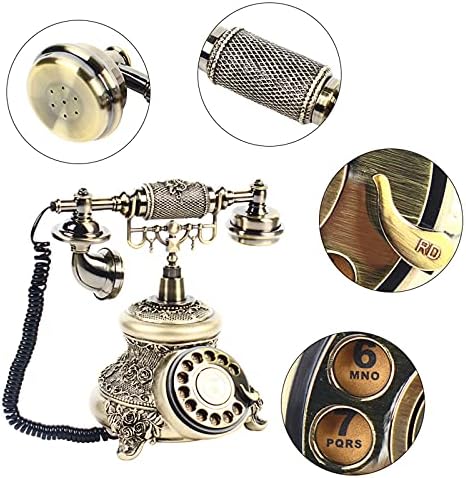 AONIYA Antik Telefon Vintage Antik Telefon Rotary Telefonvonal Retro Vezetékes Telefonok Európai Luxus Retro Telefon Dekoráció