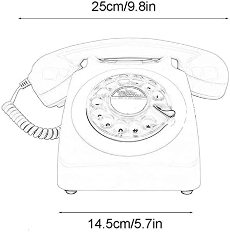 Vezetékes Telefon, Retro nyomógombos Telefon -Forgó Tárcsa Telefon/Retro Stílusú Telefon/Vintage Telefon/Klasszikus Asztal Telefon
