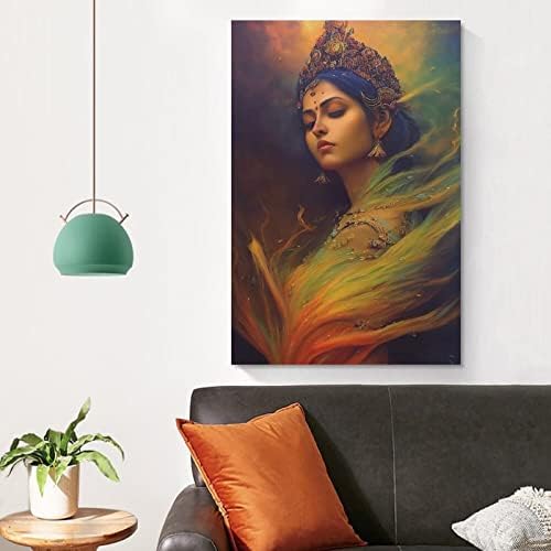 Indiai Istennő, Poszter, Gyönyörű Fantázia Lány Wall Art Köröm Wall Art a Vásznon Művészet Plakát Wall Art Kép Nyomtatási Modern