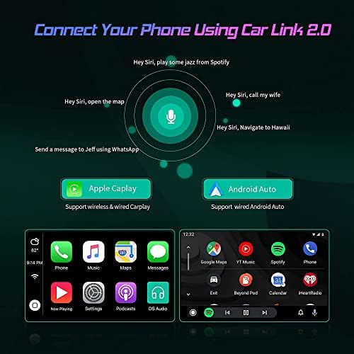 Philosin 10.1 Inch Univerzális Dupla DIN Forgatható Android Autó Sztereó 4GB+64 gb-os GPS Navigációs autórádió Kompatibilis Apple