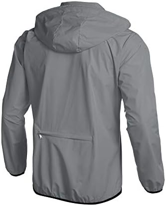 COOFANDY Férfi Pakolható Eső Kabát Könnyű, Vízálló, Esőkabát, Motorháztető Szabadtéri Futás, Túrázás, Kerékpározás