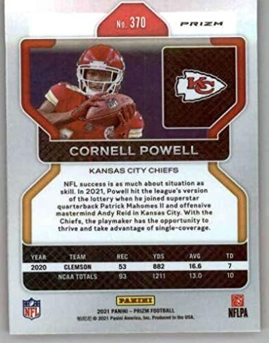 2021 Panini Prizm Prizm Narancs Lazer 370 Cornell Powell RC Újonc Kansas City Chiefs NFL Labdarúgó-Trading Card