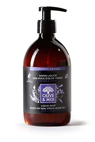 Folyékony szappan levendula - 16.9 Fl Oz Organikus extra szűz olíva olaj létrehozza a tökéletes szappan - Folyadék patikus szappan,