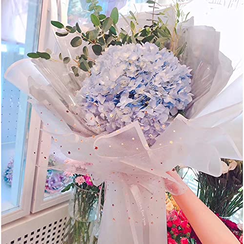 Banxidi koreai Aranyozott Csillag, Hold Nettó Háló Fonal Virág Csomagolópapír 2 Tekercs Virágüzlet Kellékek Sequin Háló,