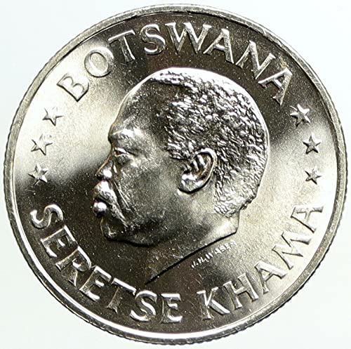 1966 BW 1966 BOTSWANA Elnök Uram SERETSE VINTAGE Antiq 50 Cent Jó Hitelesített