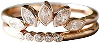 Drágakő Gyűrű Szorongás Gyűrűk Gem Design Spinners Gyűrűk Szerelem Gyűrűk Ajándékok Nőknek Tween Gyűrűk (Arany, 6)