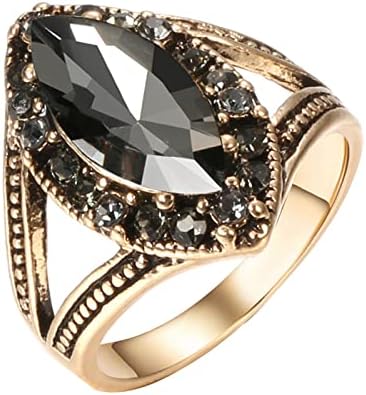 Női Gyűrű Divat Antik Szín, Etnikai Gyűrűk Menyasszony Kristály Eljegyzési Gyűrű Női Páros Gyűrű