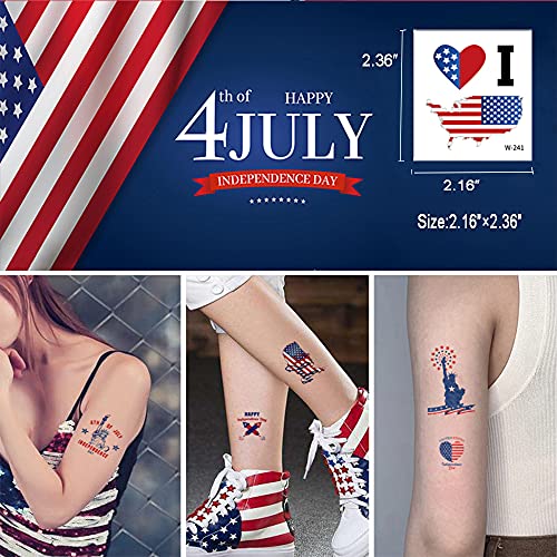 20 Db július 4-Tetoválás, a Felnőtt Gyerekek, a Függetlenség Napja Hazafias Ideiglenes Tetoválás a Nők, a Férfiak Arca Test