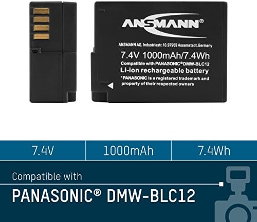 ANSMANN EGY-Pan DMW-BLC12 1000mAh 7,4 V, 1400-0056 (7,4 V)
