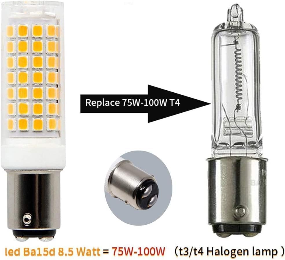 SSXBF Ba15d LED Izzó 7W Szabályozható,Dupla Kapcsolatba DC Bajonett Bázis,120 Meleg Fehér 3000K,75W -100W Típus T3/T4 Halogén Izzó