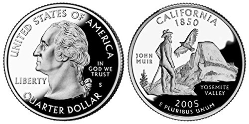 2005 S Kaliforniai Állami Ezüst Negyed Bizonyíték DCAM