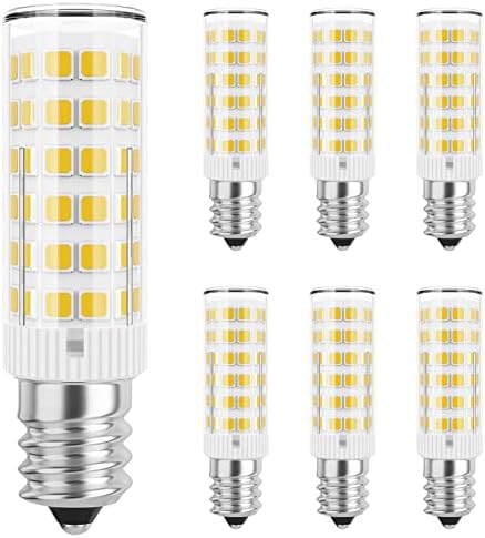 E12 60 Watt Helyettesítő LED Gyertyatartót Izzók C7, Meleg Fehér 3000K, T6 E12 Csillár Izzók, 6W, 600 Lumen Mennyezeti Ventilátor Izzók, Nem