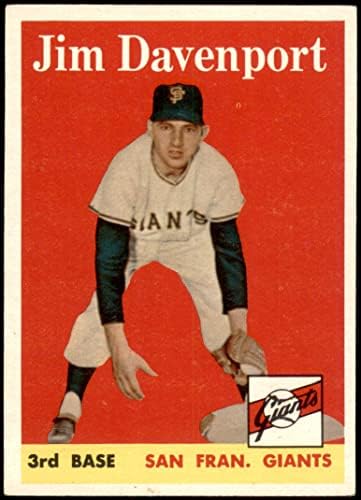 1958 Topps 413 Jim Davenport San Francisco Giants (Baseball Kártya) EX Óriások
