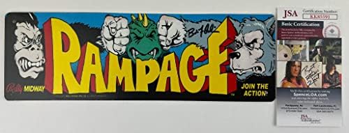 Brian Colin aláírt Fém Adóazonosító Jel Sátor Rampage Teremtő videojáték Midway Autogramot SZÖVETSÉG Hitelesítés