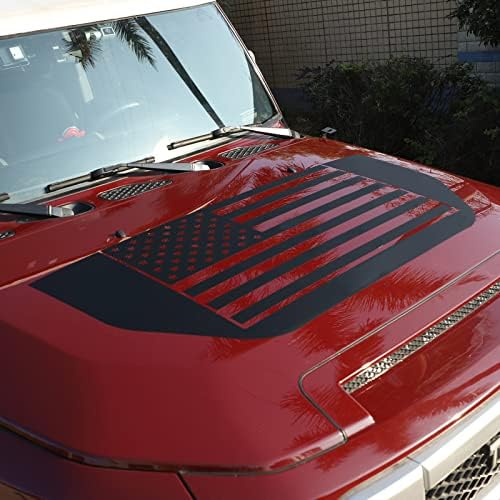 LLKUANG Autó-Stílus Hood Amerikai Zászló Kreatív Matrica Kompatibilis Toyot@ FJ Cruiser 2007-2021,Polivinil-Klorid Hood Dekorációs Matrica