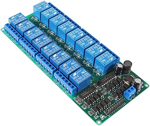D-FLIFE 12V 16-Csatornás Relé Interfész kártya Modul Optocoupler LED LM2576 Hatalom Arduino DIY Kit PiC KAR AVR (12V 16-Csatornás)