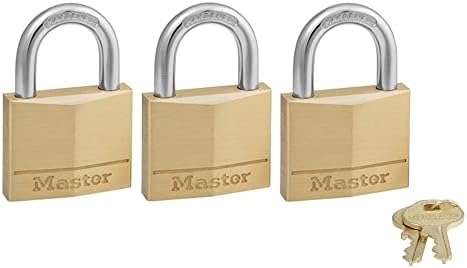 Master Lock 140TRI Tömör Réz Lakat Kulccsal, 3 darabos, Arany