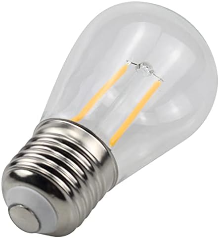 2W LED String Fény E26 Meleg Fehér 2700K S14 Sátor gyertyafényes Izzószálas Lámpa LED Izzó 20W Izzó Egyenértékű Átlátszó Üveg Izzó