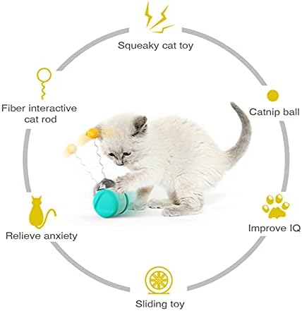 Otomi Ganlan Interaktív Macska-Játékok Beltéri Macskák Automatikus Játékok, Egyéni Forgó Cica Játékok Macskamenta Labdát Madár Csicsergő
