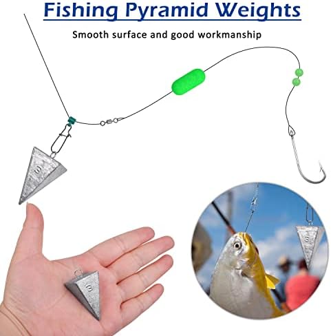 Piramis Platina Pénzérme Súlyok tengeri Halászatra, 4db Surf Halászati Súlyok Választék a fenékhalászati Kipécézett Felszerelés