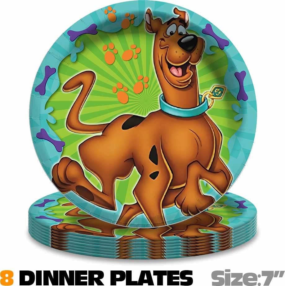 N04200-DXQC-Scooby Scooby Doo Party Kellékek Szülinapi Dekoráció Rendszám Lufi Banner Torta Toplisták Meghatározott Dekorációk,
