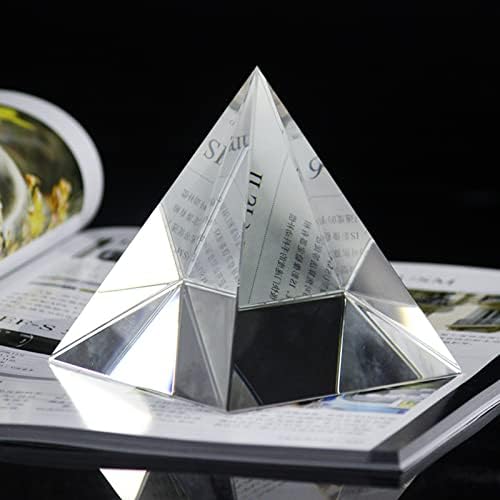 ZEAYEA 3 Pack Tiszta Kristály Piramis, 2.4 Kristály Piramis Prism, Üveg Levélnehezék Piramis Asztal Dísz, Fotózás, Meditáció,