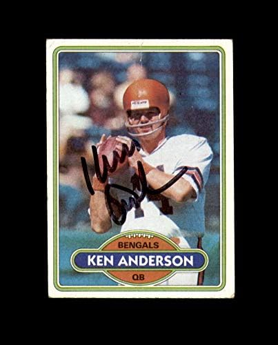 Ken Anderson Aláírt 1980 Topps Cincinnati Bengals Autogramot