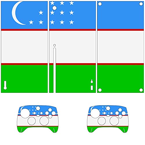 Zászló Üzbegisztán Xbox SeriesX Konzol, Valamint Vezérlő Bőr Vinil-Bőr Matrica Takarja Csomagolás(Xbox seriesX)