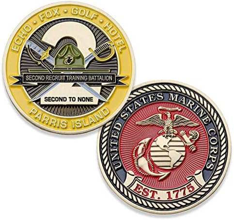 USMC Második Újonc Képzés Zászlóalj Kihívás Érme - 2 MILLIÁRD Parris-Szigeten - Tengerészgyalogos Kiképző Katonai Érmék - által