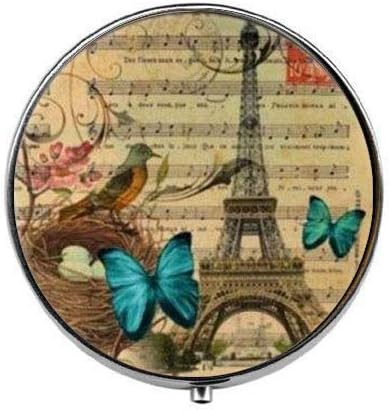 Párizsi Eiffel - Art Fotó Tabletta Doboz Varázsa Tabletta Doboz - Üveg Candy Doboz