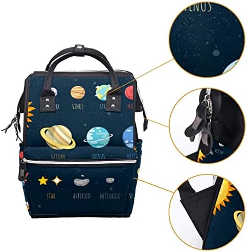 GUEROTKR Utazási Hátizsák, Pelenka táska, Hátizsák Táskában, univerzum csillagos csillag, bolygó nap űrhajó minta