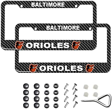 Rendszámtábla Keret Kompatibilis a Baltimore Orioles,Szénszálas